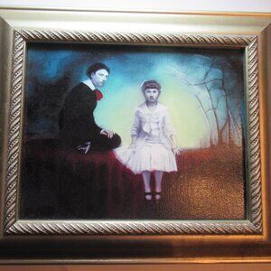 The Children by Rochelle Phister 13.5"x10.5" Framed Giclee Print Spooky Vintage